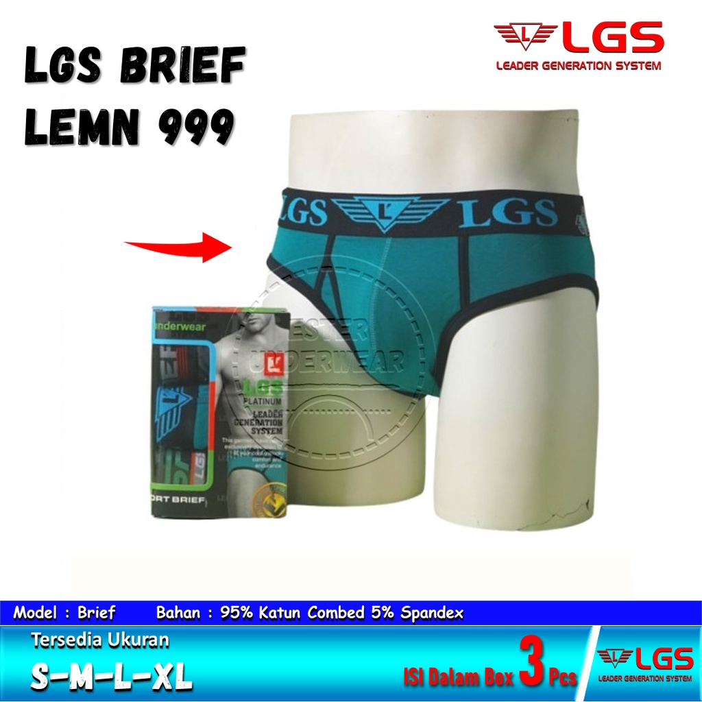 Celana Dalam LGS 999 ISI 3Pcs 3|Brief LGS PLATINUM