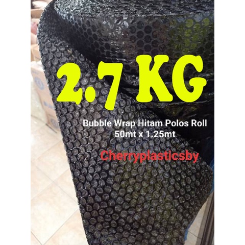 Bubble wrap HITAM roll TEBAL 125cmx50m (1BUBBLE 1GOJEK) plastik gelembung