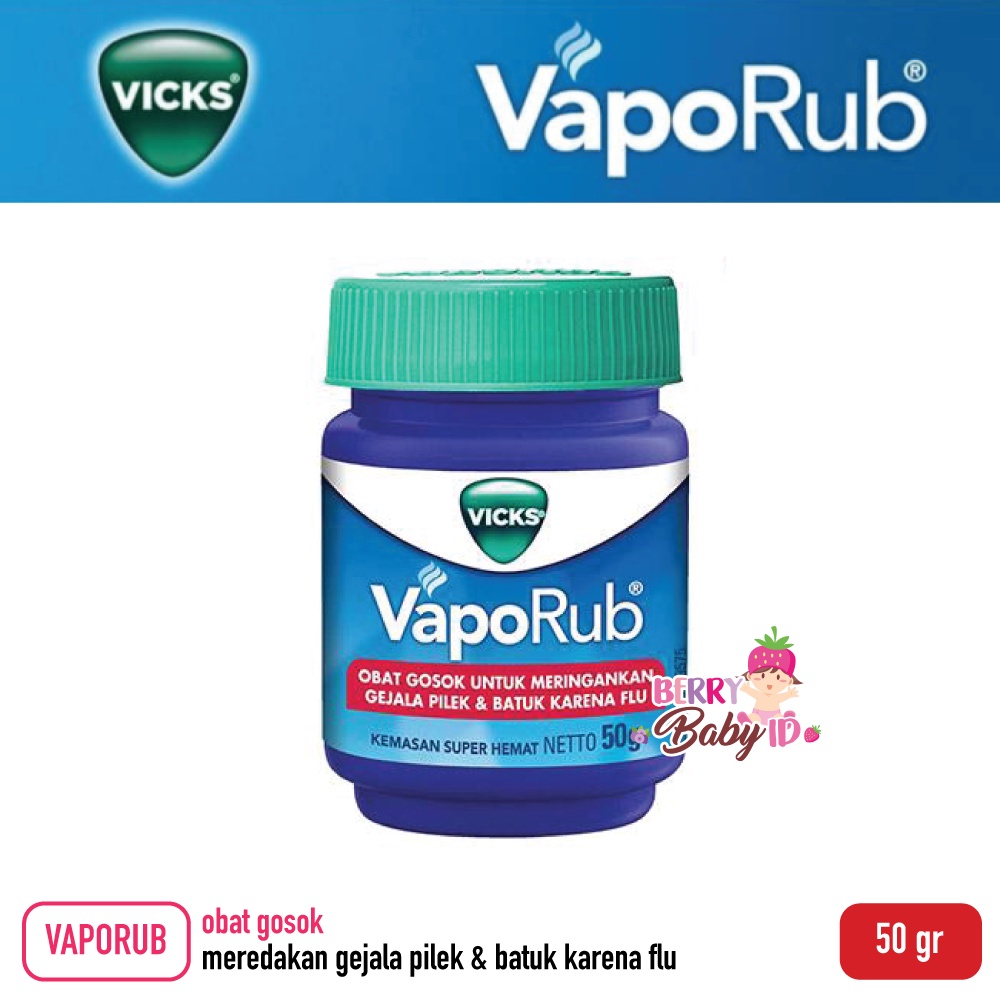 Vicks Vaporub Balsem Obat Gosok Pereda Pilek Batuk Flu Anak Dewasa Berry Mart