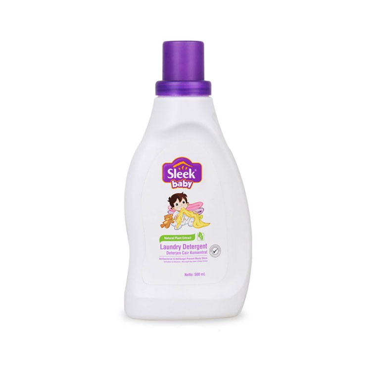 [Harga Promo] Sleek Laundry Detergent 500ml Kemasan Botol Detergent Bayi Sabun Cuci Baju Bayi