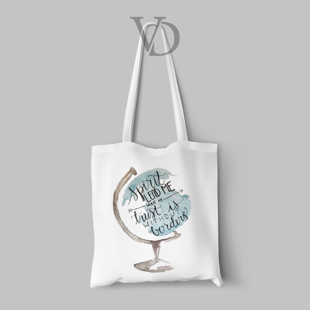 TOTE BAG BAHAN KANVAS QUOTES BIBLE / CHRISTIANS QUOTES/ AESTHETIC TOTEBAG / TAS BELANJA KEKINIAN