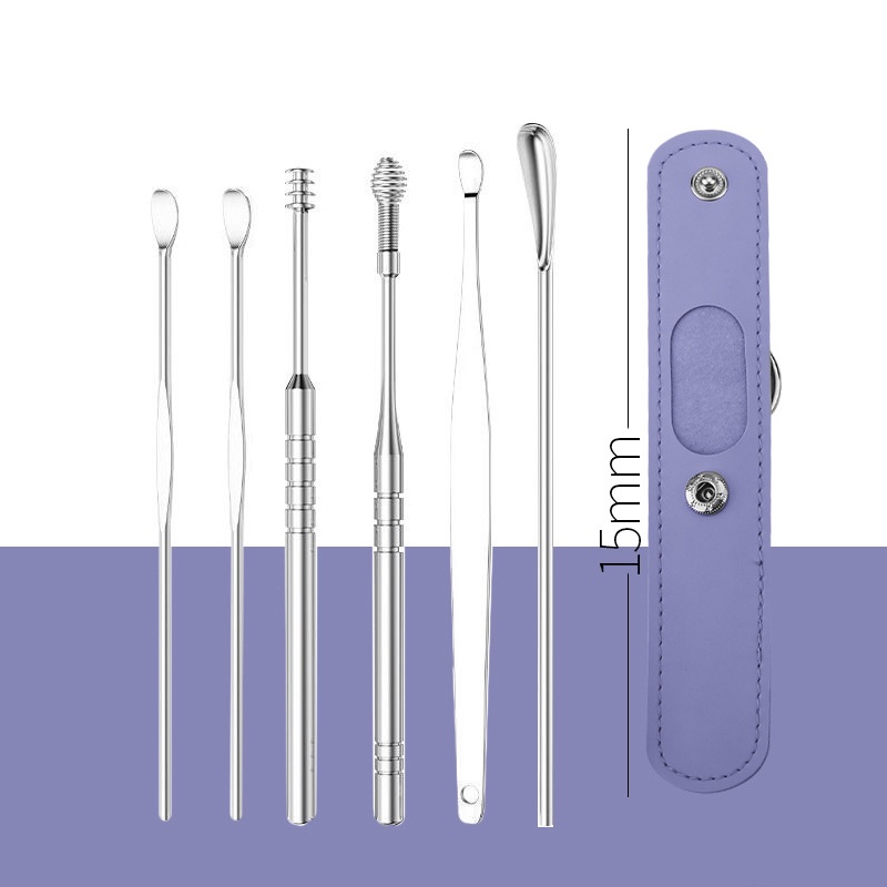 6pcs / Set Earpick / Korek Kuping Pembersih Telinga