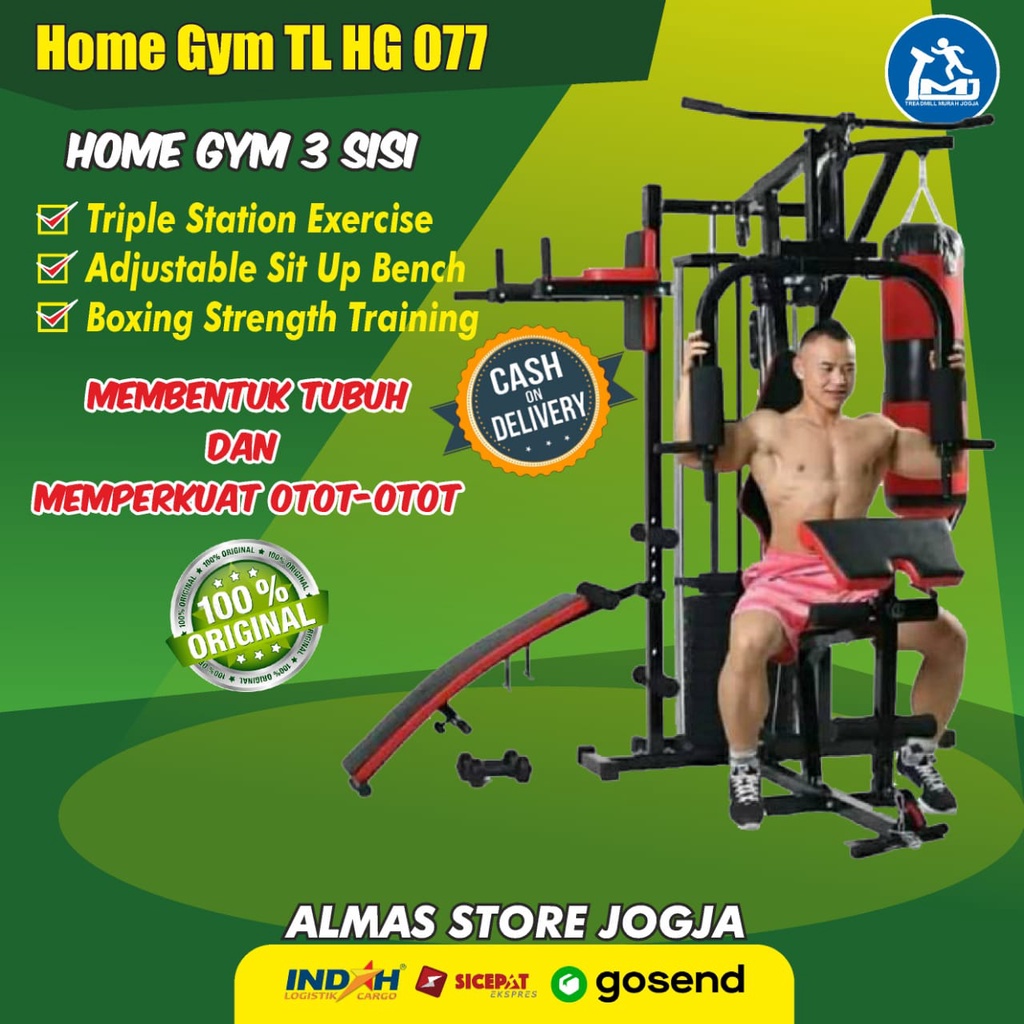 Home Gym 3 Sisi Alat Olahraga Fitnes Alat Fitnes Gym Fitness Alat Fitness di Rumah Fitnes Rumahan Gym Fitnes Rumah Olahraga Gym Fitness samsak Angkat Beban 75kg Home Gym MultiFungsi Alat Fitnes Gym di tempat Dirumah Murah Total Fitness TL HG 077