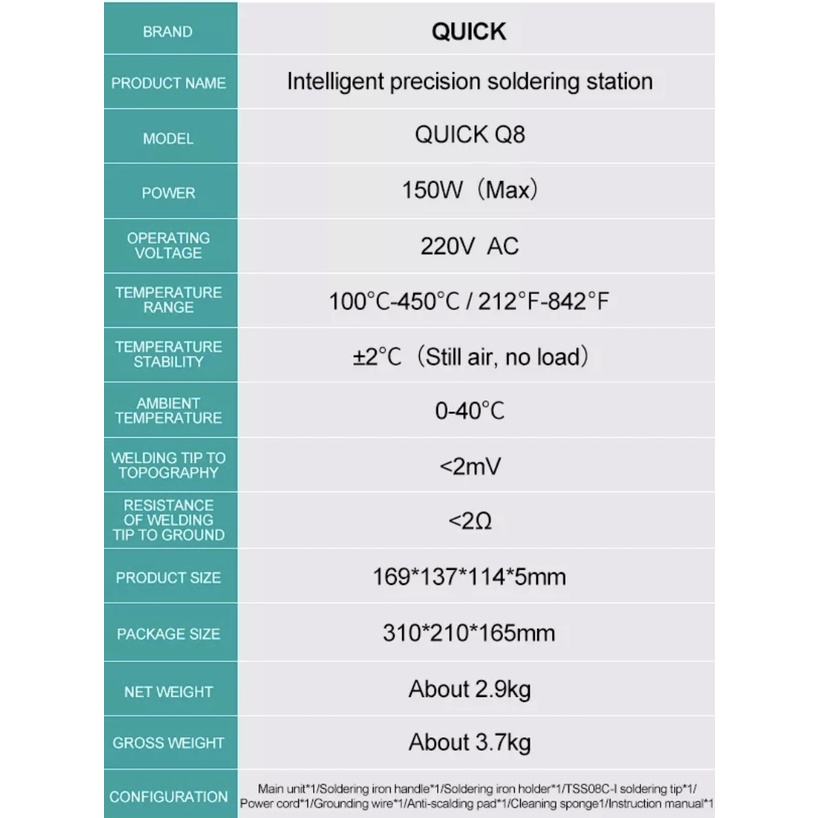 SOLDER STATION QUICK Q8 ORIGINAL / ALAT SERVIS SERVICE HP LENGKAP TERLENGKAP TERMURAH