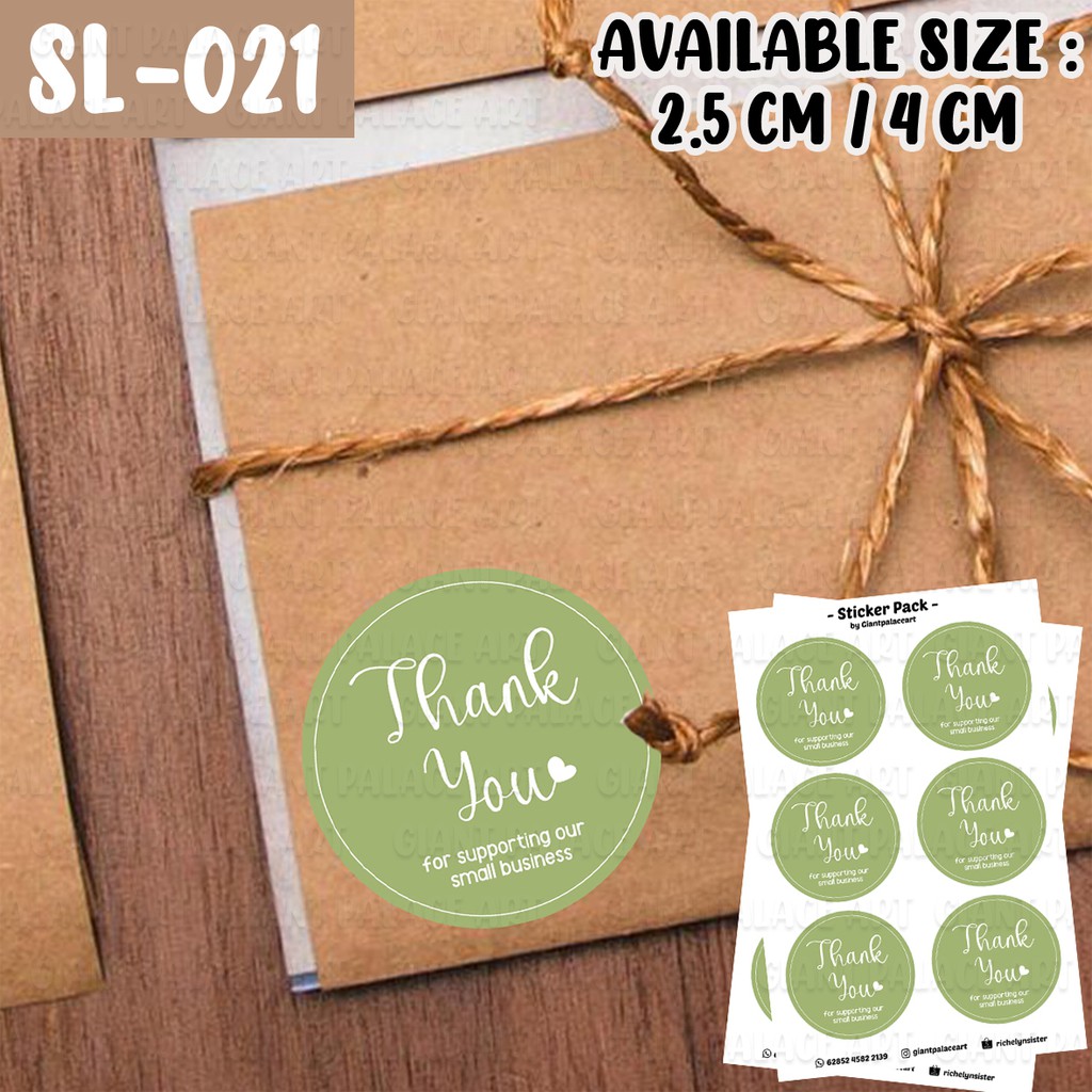 

[GIANT PALACE] 135 PCS LABEL PRODUK / THANKYOU STICKER / STICKER THANK YOU MURAH SL 021