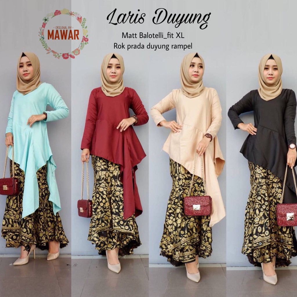 Dress Batik Laris Duyung Batik Prada Sarimbit Dres Kondangan Hijab Brukat