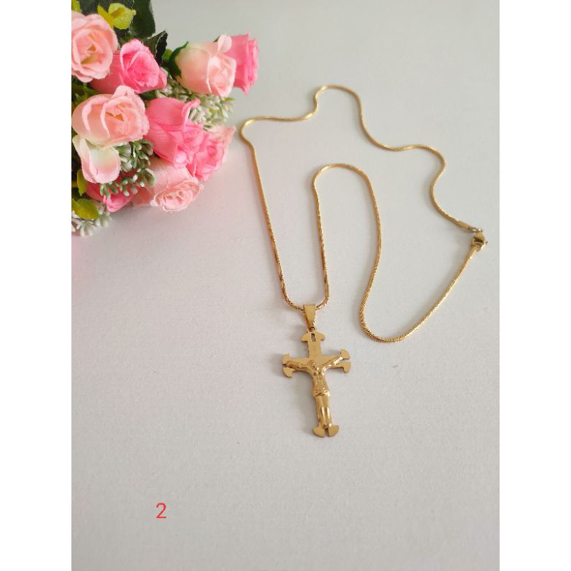 Kalung Salib Yesus Import Kalung Rohani Pria Wanita