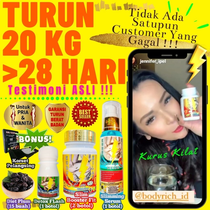 KURUS KILAT Paket TURUN 5-15KG SLIM BOOST Pelangsing Ampuh Penurun Berat Badan No Herballife Obat Diet Herbal
