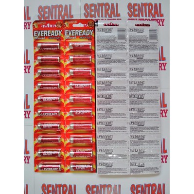 eveready battery heavy duty loose pack baterai AA / AAA 1 renteng merah batere