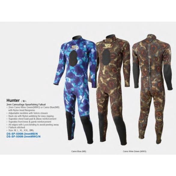 {{{{}}] Wetsuit Aropec Hunter Camouflage for Spearfishing
