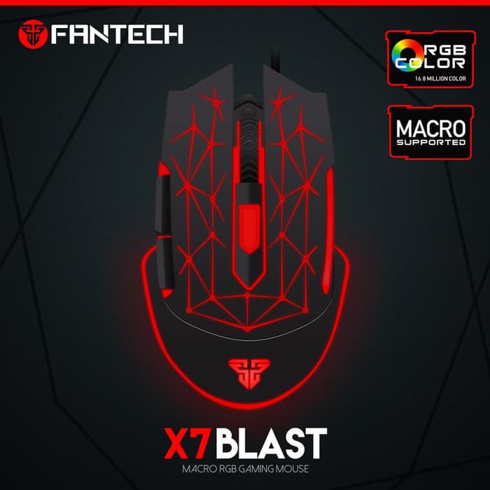 Mouse Gaming Fantech X7 Blast Macro RGB