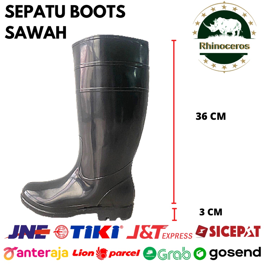 Sepatu Boots Karet Sepatu Sawah Petani Pendek Elastis