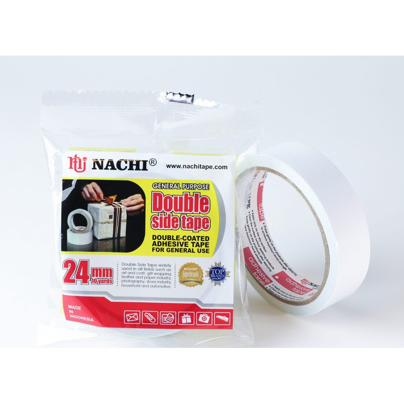 grosiramanah [TERMURAH] DOUBLE TAPE KERTAS 1&quot; 24MM X 8M SAZANAMI DOUBLE SIDED TAPE