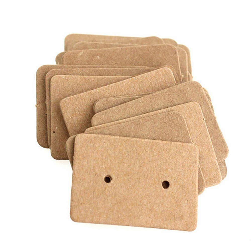 [Elegan] Kertas Kartu Perhiasan Gantung Kartu Gantung Kardus Ear Studs Holder Kraft Ear Studs Hanging Cards