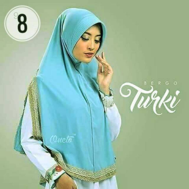 🌸 Ready Dusty Blue-Khimar/Bergo Turki Tamira Collection 🌸