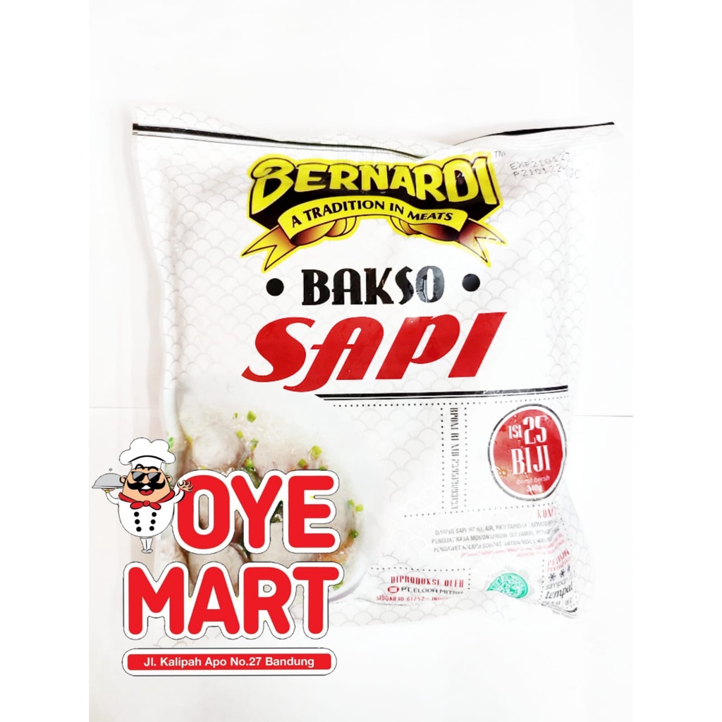 BERNARDI BAKSO SAPI BESAR 340GR ISI 25/BASO SAPI BESAR HARGA PROMO