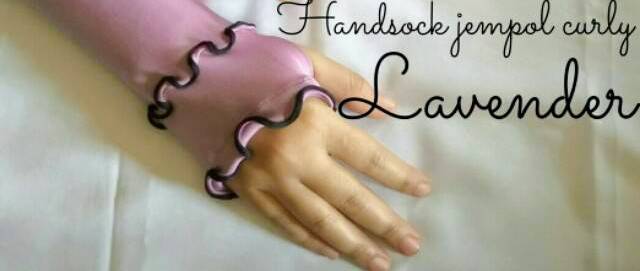 Handsock Jempol  Curly Manset Tangan Polos Tali kriwil fashion muslim