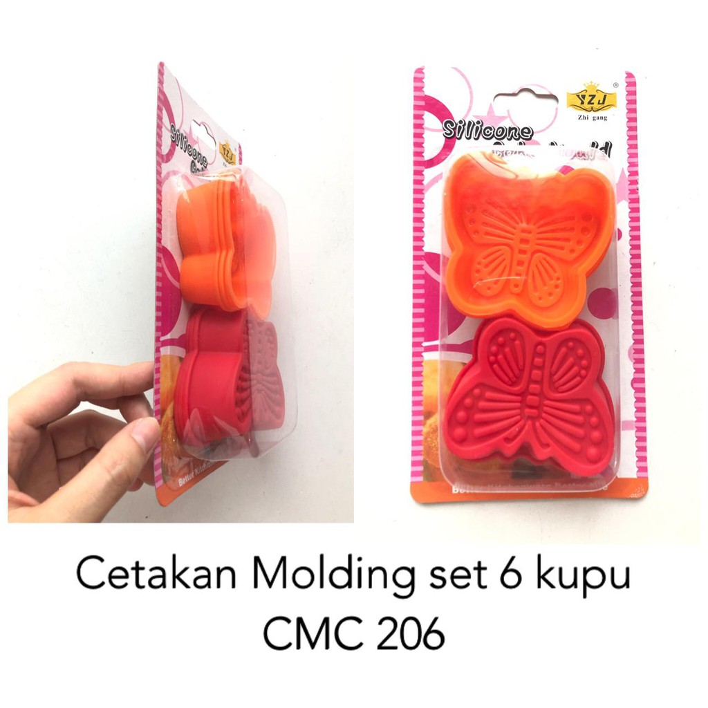 Cetakan Molding Set 6 Bunga /Kupu/Cetakan Molding Coklat / Cetakan Molding Kue /Silicone Cake Mould