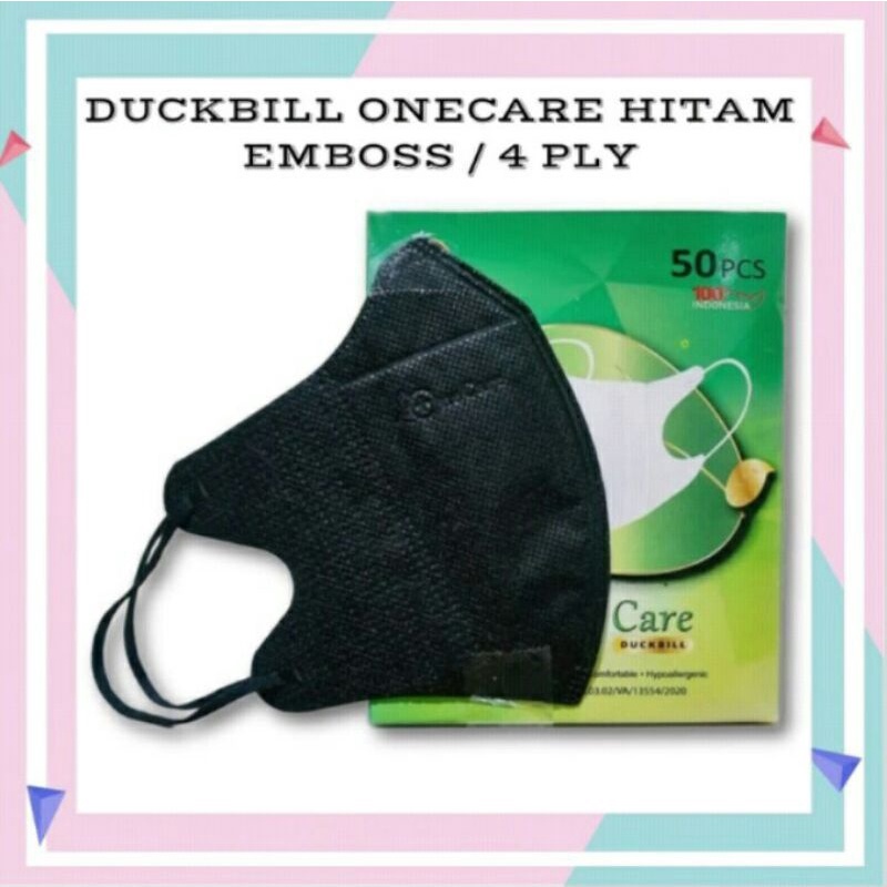 Masker Duckbill 4 Ply Isi 50 Pcs Embos Tebal Tali pipih Semarang