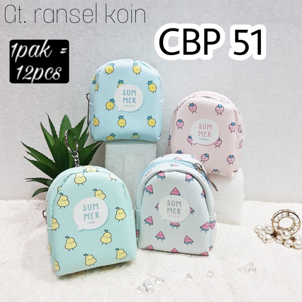 dompet koin ransel tas mini gantungan kunci CBP51 summer