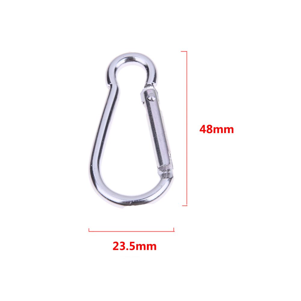 TOP Outdoor Hook Buckle Lightweight Hanger Keychain Carabiner Silver Portable Aluminum Camping Travel Kit