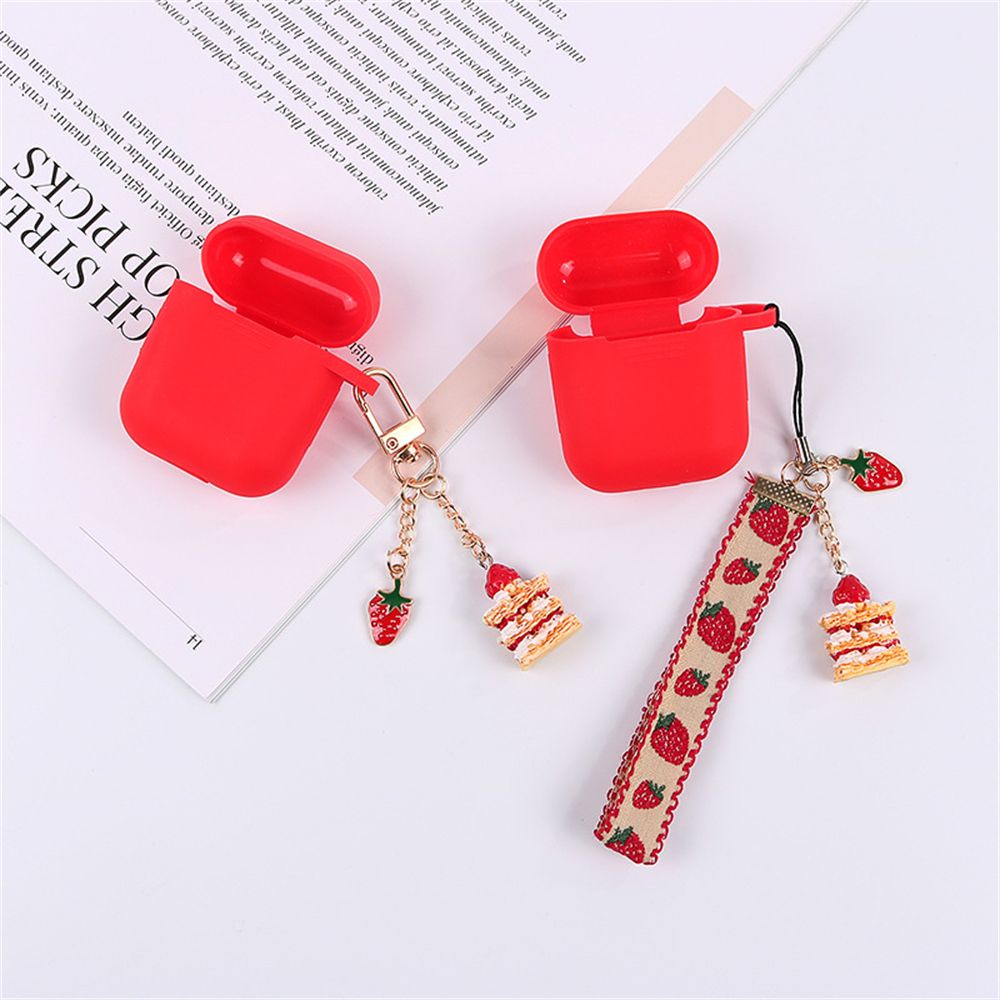 LANFY Cake Decor Gift Phone Straps for Keys Mobile Phone Hang Rope Strap Lanyards Phone Accessories Key Ring Holder Phone Badge Strap Key Holders Webbings Ribbon Strawberry Cake Lanyards Strawberry Keychains