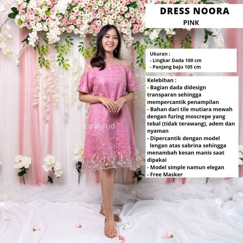 DRESS BRUKAT KOREA KONDANGAN WANITA REMAJA NOORA