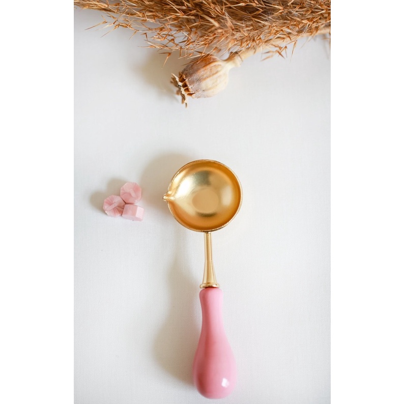 

YUH 1 Pcs SPOON Black, Emerald, Pink - Sendok peleleh sealwax candle DIY Prakarya kerajinan tangan