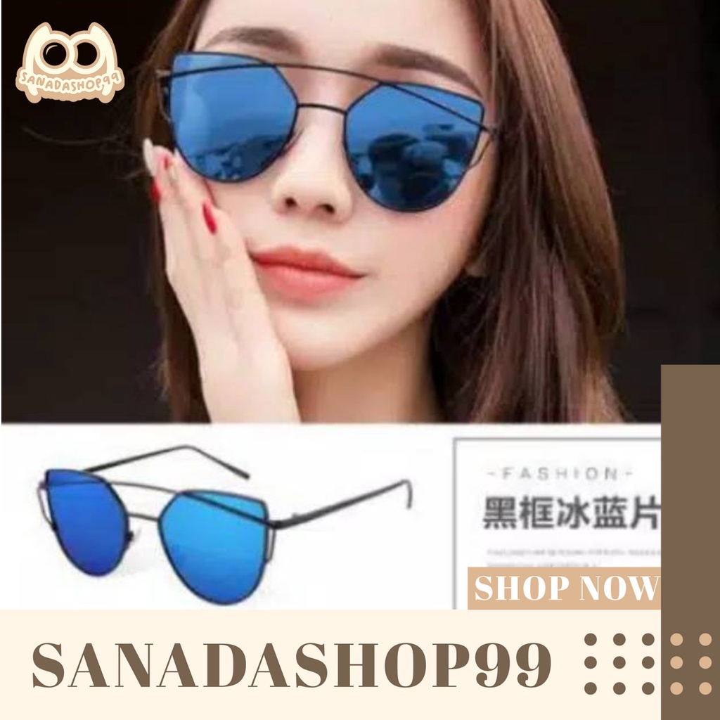 (KM19) Kacamata wanita gaya vintage kacamata fashion wanita sunglasses