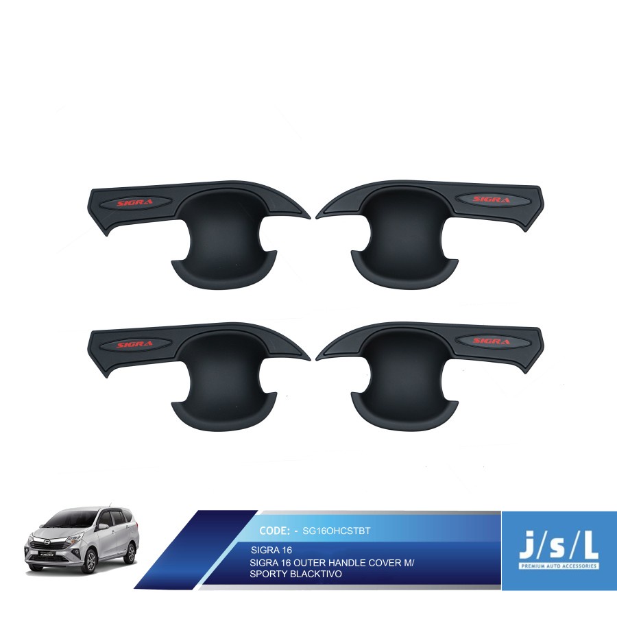 Sigra Outer Mangkok Handle Handel Hendel Gagang Pegangan Pintu Mobil sigra Cover Sporty Blacktivo JS