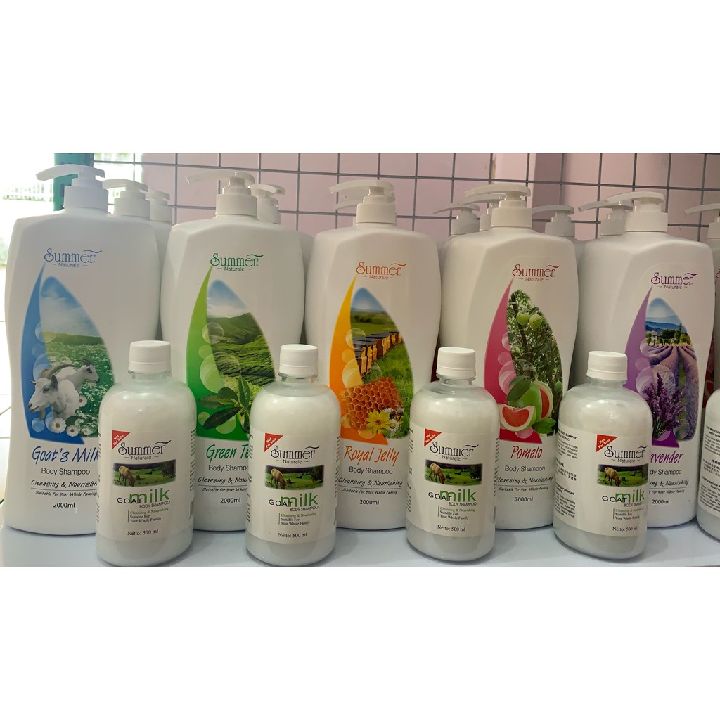 Sabun Summer Body Shampoo 2L FREE 500ml Goat Milk - Goat Milk