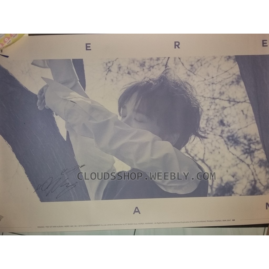 Yesung Signed Poster HERE I AM