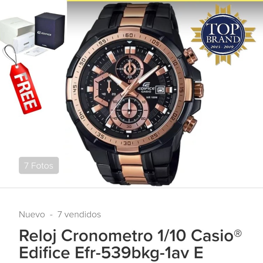 Hot Sale Jam Tangan Pria Merk Edifice Miyota100% Type : EF-539D Baterai EF4 Garansi 1th