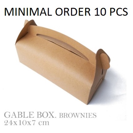 

GB10L 24x10x7 Gable Box Bolu Gulung Laminasi Brownies Bolen Souvenir Hampers Kotak Kado