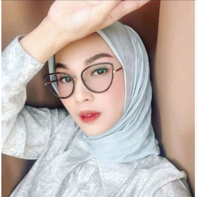 kacamata wanita cat Eye minus atau normal Anti radiasi frame amaya