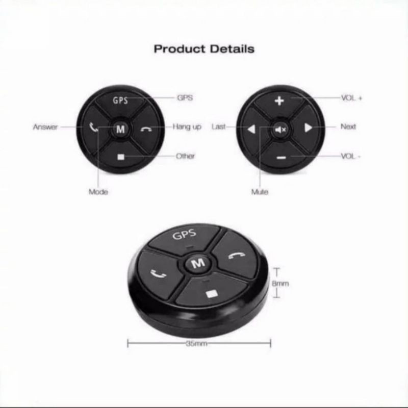 Remot stir Steering Wireless Remote Control Musik GPS Universal