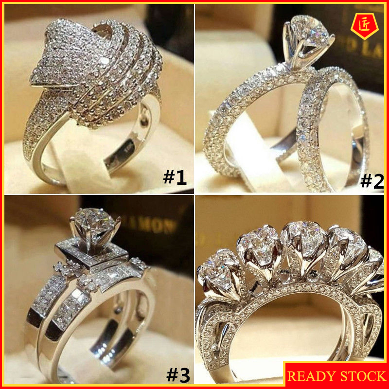 Cincin Berlian Kreatif Bahan Sterling Silver 925 Untuk Wanita