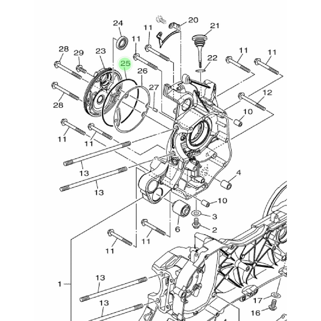 karet oring o ring magnet mahnit kruk as kanan mio j soul gt fino fi xride x ride 115 original ygp 93211-07800