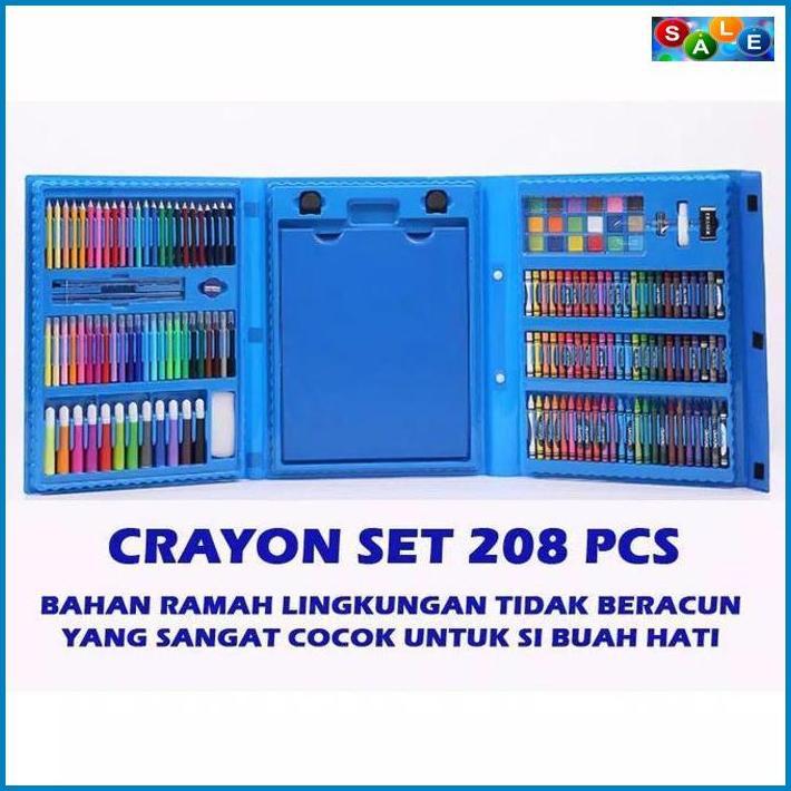 

✅Jual Crayon pensil warna Anak Set Isi 208 Pcs Pensil Warna Alat Lukis Mewarnai Lengkap - Merah