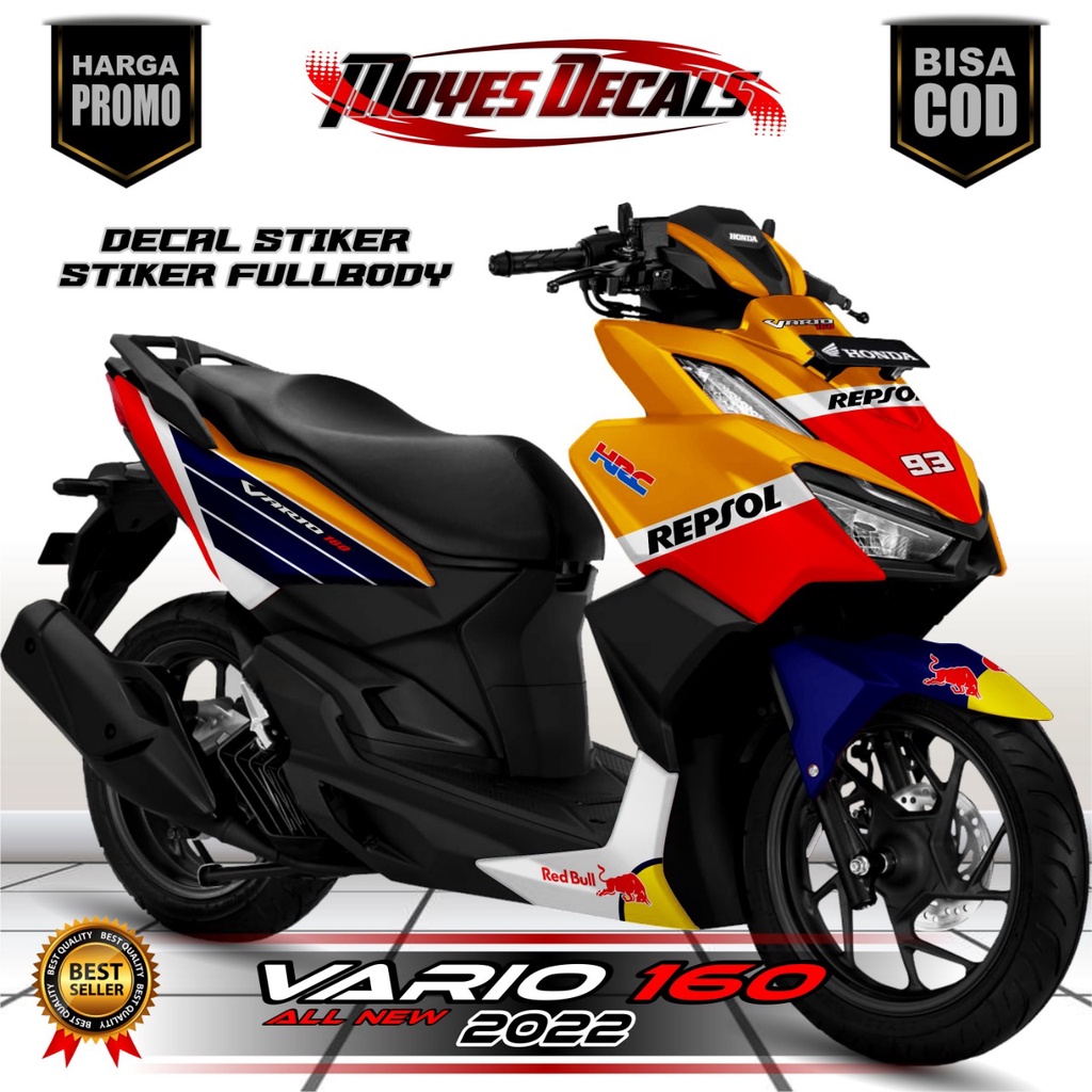 Decal Vario New 160 Repsol Decal Stiker Vario 160 New Full Body / Decal Honda Vario 2022