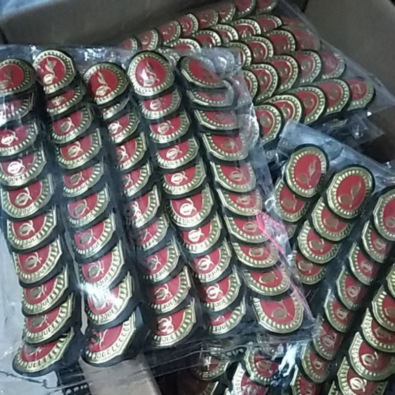 Ring kolong tunas Pramuka merah penggalang 100 biji kalep