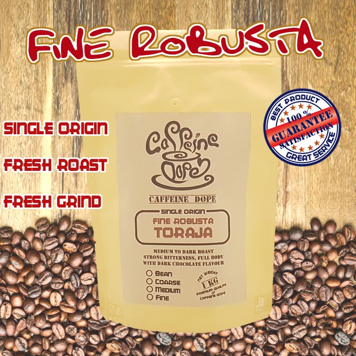 

Kopi Robusta Toraja 1 Kg -Fine Grade- Bean/Biji & Ground/Bubuk