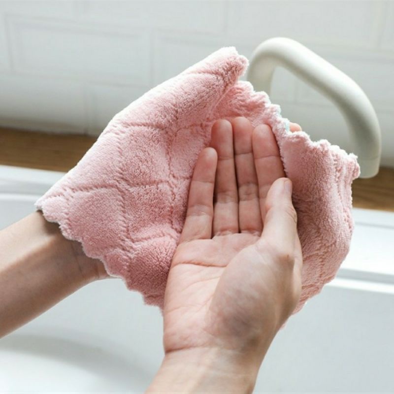 NEW Kain Lap Microfiber Cuci Piring Anti Minyak Dapur Tangan Serbaguna