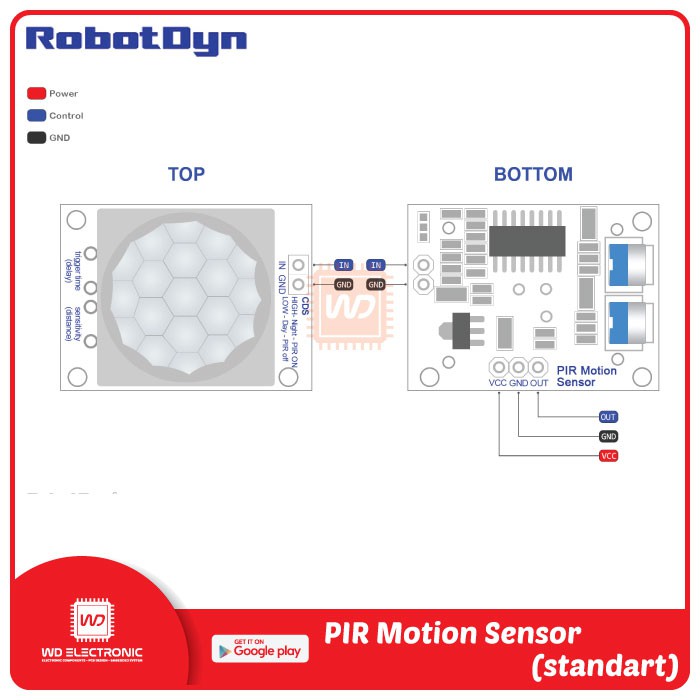 SENSOR PIR MOTION ROBOTDYN PIR MOTION SENSOR