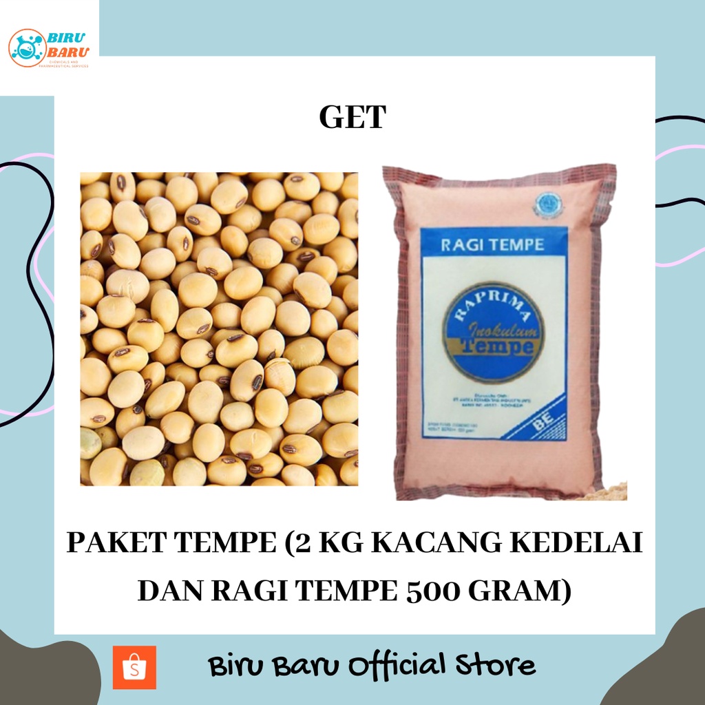 

PAKET TEMPE (2 KG KACANG KEDELAI DAN 1 PCS RAGI TEMPE)