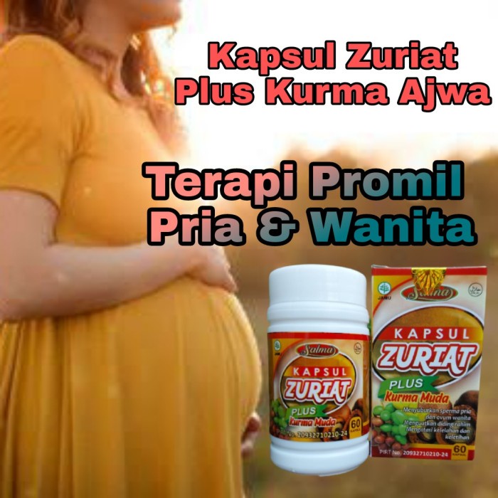 KAPSUL ZURIAT PLUS KURMA MUDA / Promil Suami Isteri / Penyubur Kandungan Wanita Herbal