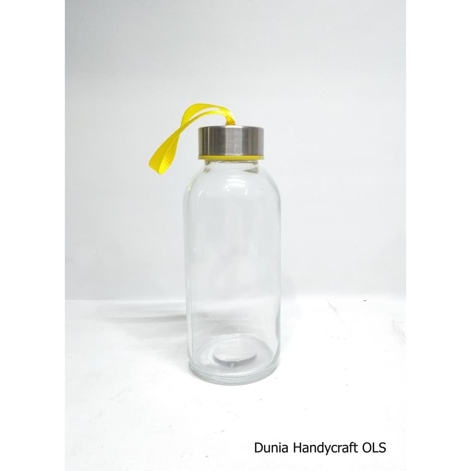 Vas Botol Spirit Tutup Aluminium - Pot Hias Kaca Botol SpiritPS275