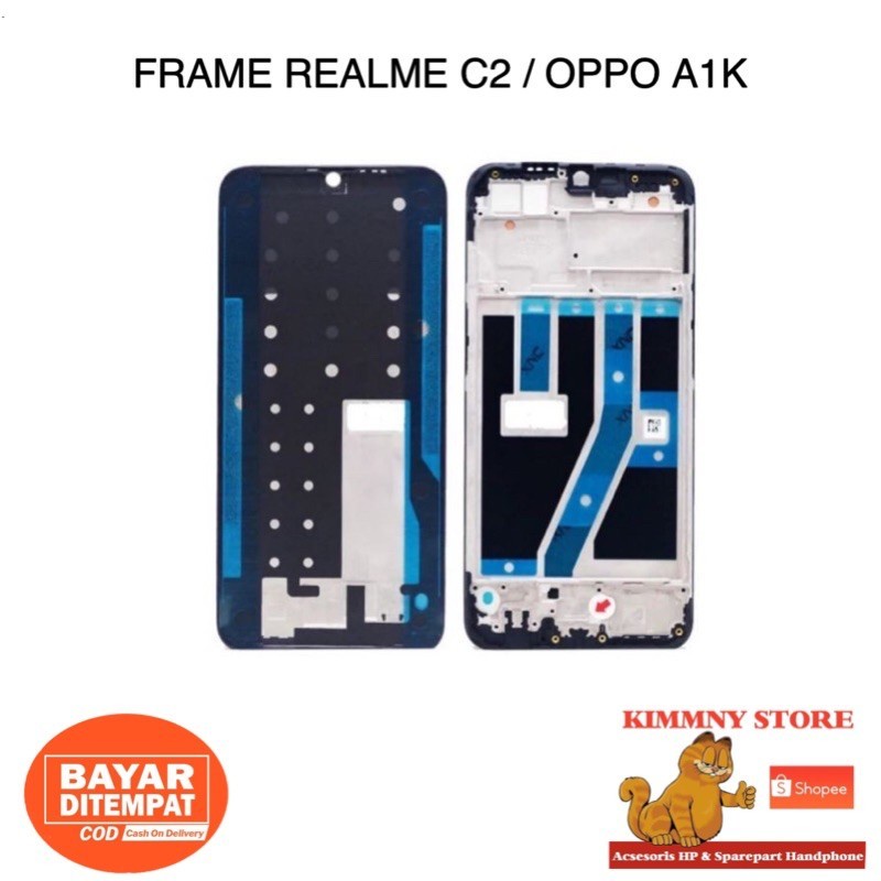 Frame Bezel REALME C2 Tulang Tengah Tatakan LCD ORIGINAL