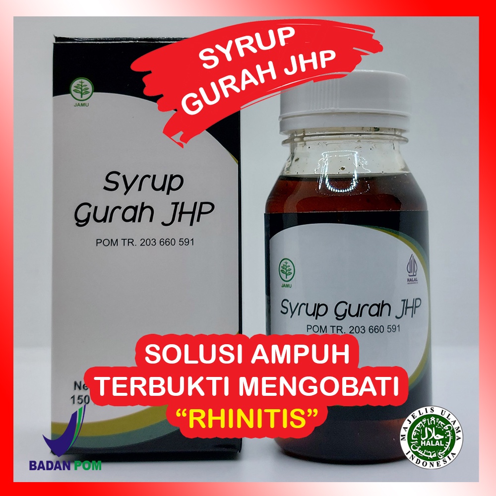 SYRUP GURAH JHP [OBAT HERBAL RHINITIS] Madu Syrup Gurah JHP Mengatasi RHINITIS dengan Obat Herbal Al