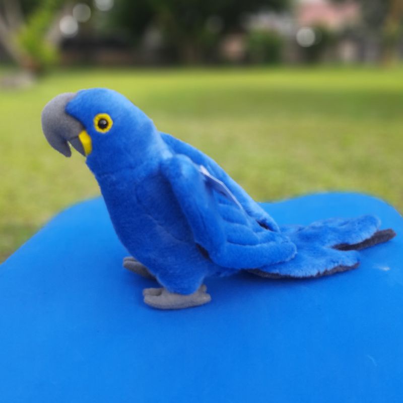 Boneka burung macaw biru / hyacinth macaw parrot